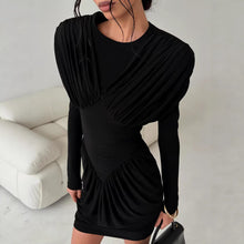 Load image into Gallery viewer, Niche Black Elegant Dress Slim Waist Spring Women Clothing