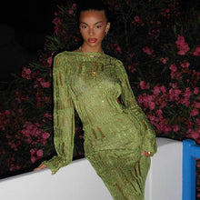 Load image into Gallery viewer, Fall Best Seller in Sexy Backless Hollow Out Cutout out See through Long Sleeve Slim Long Woolen Dress for Women