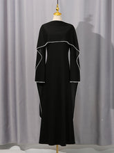 Load image into Gallery viewer, Elegant Solid Color Retro Heavy Industry Beautiful Pearl Shawl High Waist Dress Women