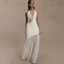 Load image into Gallery viewer, Women Dress Elegant Halter Sexy Cutout Pleated Backless Sheath Dress