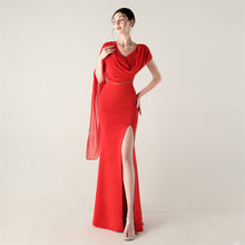 Load image into Gallery viewer, Tulle Shawl Three Dimensional Bead Tube Embroidery Craft One Shoulder Slim Slimming Social Celebration