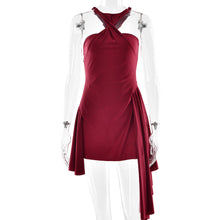 Load image into Gallery viewer, Summer Sexy Sleeveless Halter Short Dress Sexy Backless Slim Fit Dress