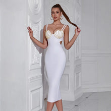 Load image into Gallery viewer, Women Clothing Sexy Tight Cami Dress Bandage Dress Beaded Heavy Industry Evening Dress
