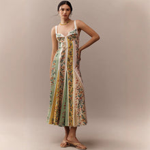 Load image into Gallery viewer, Spring Summer Suspender Positioning Linen Printing Dress Loose Vacation Dress