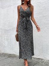 Load image into Gallery viewer, Women Clothes Summer Bohemian Strap Dress Printed Long Slit Maxi Dress