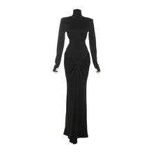 Load image into Gallery viewer, Summer Women Clothing High Collar Slim Sexy Backless Solid Color Maxi Dress