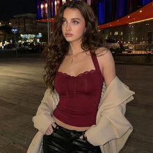 Load image into Gallery viewer, Women Clothing Winter Sexy Lace Stitched Backless Lace up Tube Top