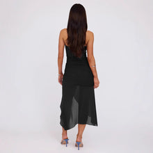 Load image into Gallery viewer, Women Clothing Summer Wind Sexy Tube Top Backless Slim Fitting Patchwork Mesh Irregular Asymmetric Dress