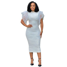 Load image into Gallery viewer, Women Clothing Stitching Ruffle Sleeve Summer Africa Dress
