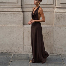 Load image into Gallery viewer, Sexy Halterneck Vest Dress Women Long Backless Party Evening Dress