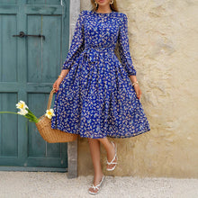 Load image into Gallery viewer, Vacation Casual Floral Lace up Waist Controlled Dress Women Spring Summer