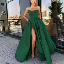 Load image into Gallery viewer, Dress Performance Dress Sexy Tube Top Split Long Cocktail Host Evening Dress