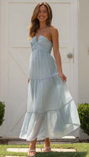 Load image into Gallery viewer, Women V neck Brace Maxi Dress Elegant Shoulder Baring Sleeveless Sling