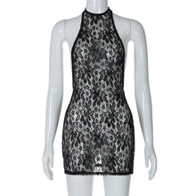 Load image into Gallery viewer, Sexy Lace Large Backless Sheath Slim Nightclub Essential Halter Dress