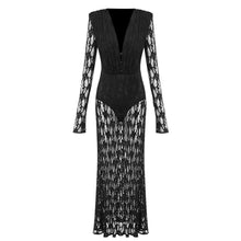 Load image into Gallery viewer, Autumn Winter French Lace Long Sleeve Lining Dress Women Clothing Dress Sexy Evening Dress Christmas