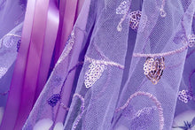 Load image into Gallery viewer, Luxury Purple Princess Dog Dress Floral Lace Tulle Wedding Gown for Small Dogs