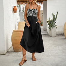 Load image into Gallery viewer, Summer Elegant Simple Slim Fit Embroidery Sling Dress Maxi Dress