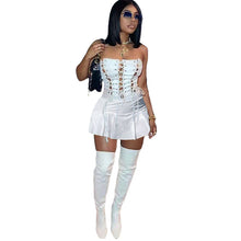 Load image into Gallery viewer, Women Sexy Cutout Eyelet Sleeveless Dress Crisscross