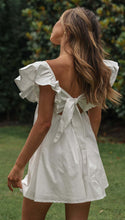 Load image into Gallery viewer, Women Clothing V Neck Ruffle Sleeve Youthful Short Dress