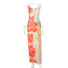 Load image into Gallery viewer, Sexy Suspenders Hollow Out Cutout Print Backless Dress Women Vacation Sexy Dress