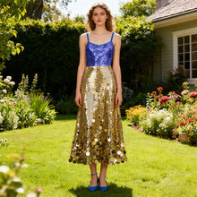 Load image into Gallery viewer, Sequined Dress Spring High Grade All-Match Waist Slimming Solid Skirt