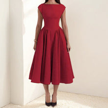 Load image into Gallery viewer, Spring French Sexy Elegant Waist Slimming Sleeveless Back Hollow Out Cutout Dress