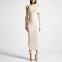 Load image into Gallery viewer, Autumn Elegant Slim Fit Slimming Patchwork Dress Socialite Knitted Dress for Women