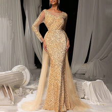 Load image into Gallery viewer, Ladies Dance Formal Dress Graceful Fashionable Elegant Long Lace Party Evening Dress