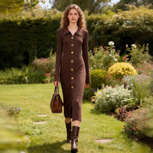 Load image into Gallery viewer, Fashionable Lady Base Knitted Dress Women Autumn Slim Fit Slimming Hip Knitwear Maxi Dress