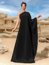 Load image into Gallery viewer, Sleeveless Sloping Shoulder Dress Women Summer Waist Slimming Dress Retro A line Dress Long Large Hem Robe
