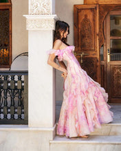 Load image into Gallery viewer, Seaside Vacation Cami Dress Yarn French Ruffled Beach Dress Atmosphere Maxi Dress Elegant