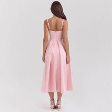 Load image into Gallery viewer, V neck Sexy Design Maxi Dress Court Dopamine Wear Strap Dress for Women