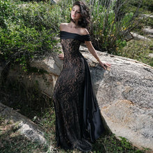 Load image into Gallery viewer, Autumn Sexy Lace Cutout Slim Fitting Patchwork Sheath Slim Fit Dress