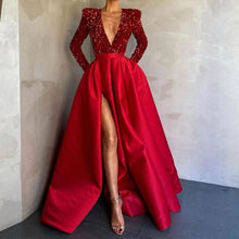 Load image into Gallery viewer, Women Clothing Sequined Large Swing Sexy Dress Trailing Cocktail Evening Dress