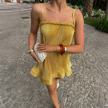 Load image into Gallery viewer, Summer Women Clothing Sexy Solid Color Glossy Sling Dress Women