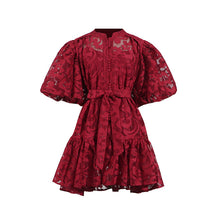 Load image into Gallery viewer, Spring Single Breasted Printed Lace up T shirt Shory Dress Women
