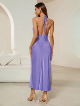 Load image into Gallery viewer, Women Sexy Dress Spring Autumn Evening Dress Satin Strap Maxi Dress