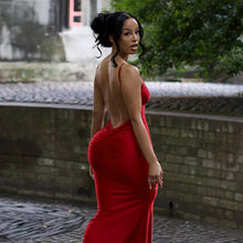 Load image into Gallery viewer, Fall Women Clothing Sexy Sexy Strap Backless Slim Fit Figure Flattering Dress
