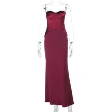Load image into Gallery viewer, Autumn Winter Slim Deep V Plunge off the Shoulder Tube Top Boning Corset Evening Dress