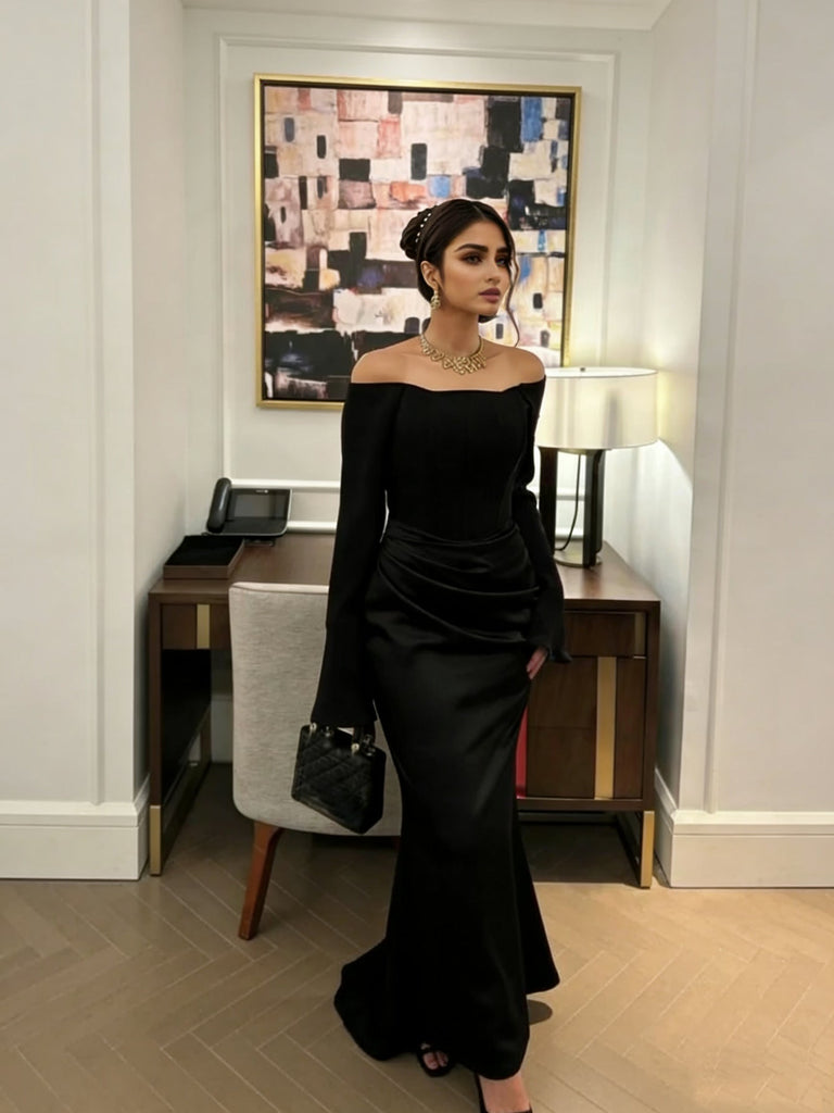 Women Clothing Tube Top Wedding Dress Toast Clothing Light Luxury Engagement Wedding Dinner after Slit Hemline at Hem