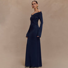 Load image into Gallery viewer, Women Spring Sexy V neck Pleated Hip Dress