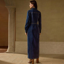 Load image into Gallery viewer, Women Clothing Long Sleeve Breasted Maxi Dress（Without Belt）