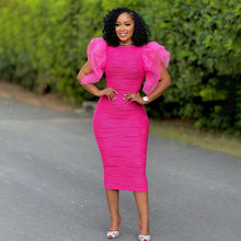 Load image into Gallery viewer, Women Clothing Stitching Ruffle Sleeve Summer Africa Dress