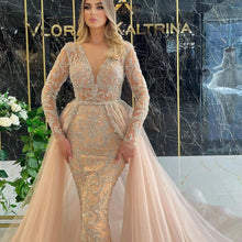 Load image into Gallery viewer, Women Clothing Dress Elegant Trailing French Simplicity Gold Court Gauzy Gown