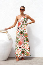 Load image into Gallery viewer, Summer Dress Printed Shoulder Lace up Elegant Dress Women