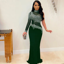 Load image into Gallery viewer, Sexy Rhinestone Mesh Slim Fit Dress Nightclub