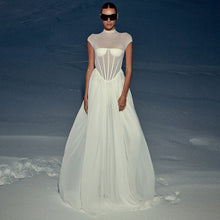 Load image into Gallery viewer, Arrival Women Clothing White Light Semi Transparent Chiffon Large Swing Dress Fairy Long