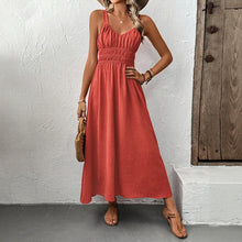 Load image into Gallery viewer, Summer Sleeveless Sling Casual Pleated Dress