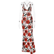 Load image into Gallery viewer, Summer Spaghetti Straps Sleeveless Dress Sexy Printed Backless Slim Fit Dress
