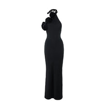Load image into Gallery viewer, Women Clothing Three Dimensional Floral Sexy Halter Backless Split Dress